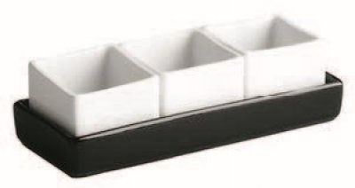 3 molheiras com bandeja 2,5cl - 4x4x2,5cm - 13x5x2cm