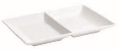 Bandeja com 2 compartimentos 20x13x2cm