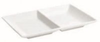 Bandeja com 2 compartimentos 20x13x2cm