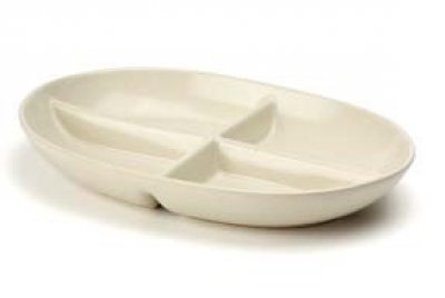 Travessa oval c divisórias