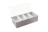PORTA CONDIMENTOS 4 DIVISORIAS INOX PLAST.