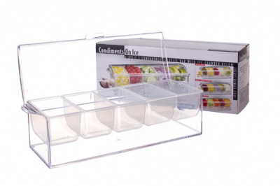 PORTA CONDIMENTOS C 5 DIV 43x14x16CM