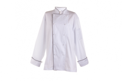 JALECA COZ.BRANCA C BOTOES MANGA COMPRIDA TAM. S-M-L-XL