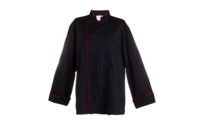 JALECA COZ.PRETA COM BOTOES MANGA COMPRIDA TAM. S-M-L-XL