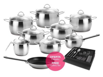 conjunto 9 peças + faqueiro