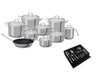 conjunto 9 peças + faqueiro